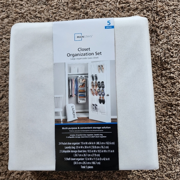 Mainstays Other - Mainstays 5 pc closet organizer